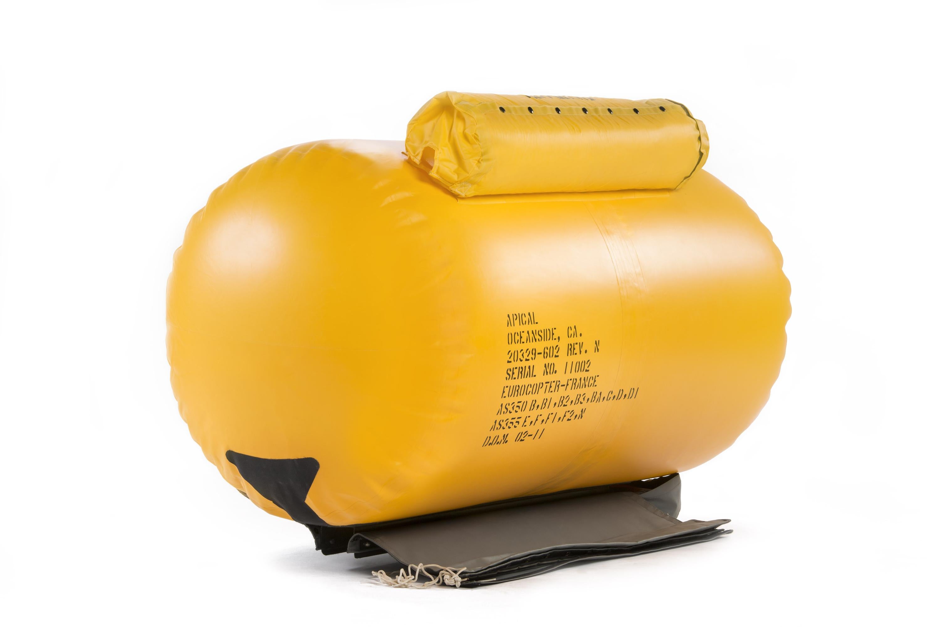 AS350/AS355 quick release emergency aft float system with liferafts 