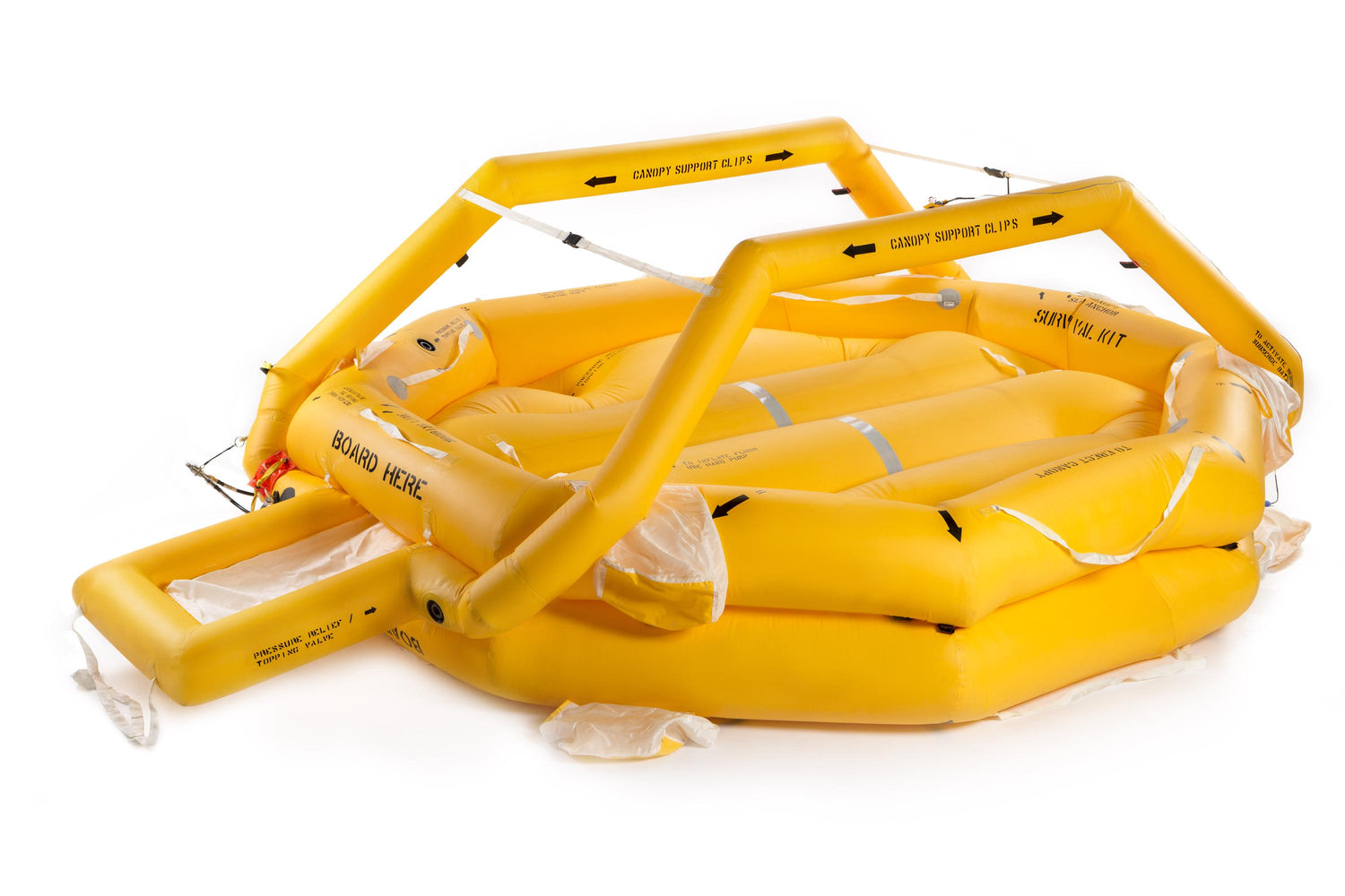 EC135 tri-bag float system with liferafts w/lh hoist guard