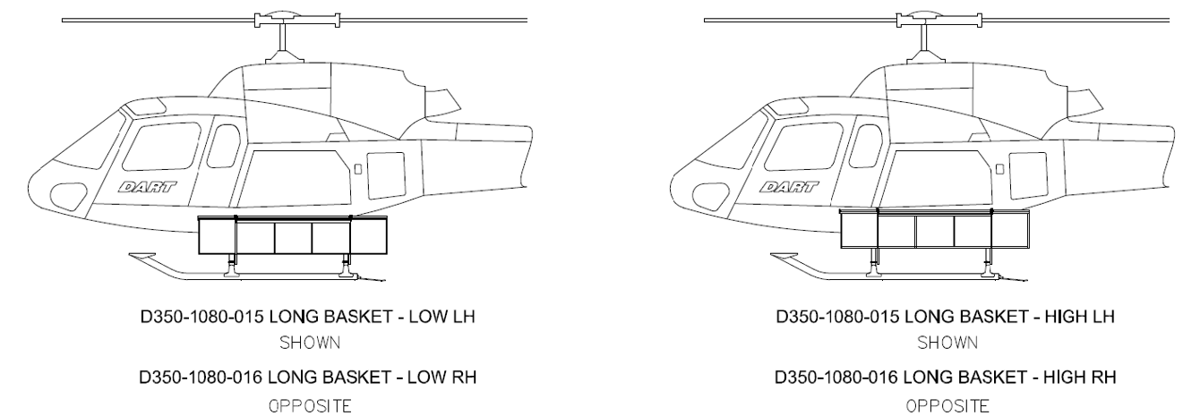 AS350 Long Basket Installation, LH