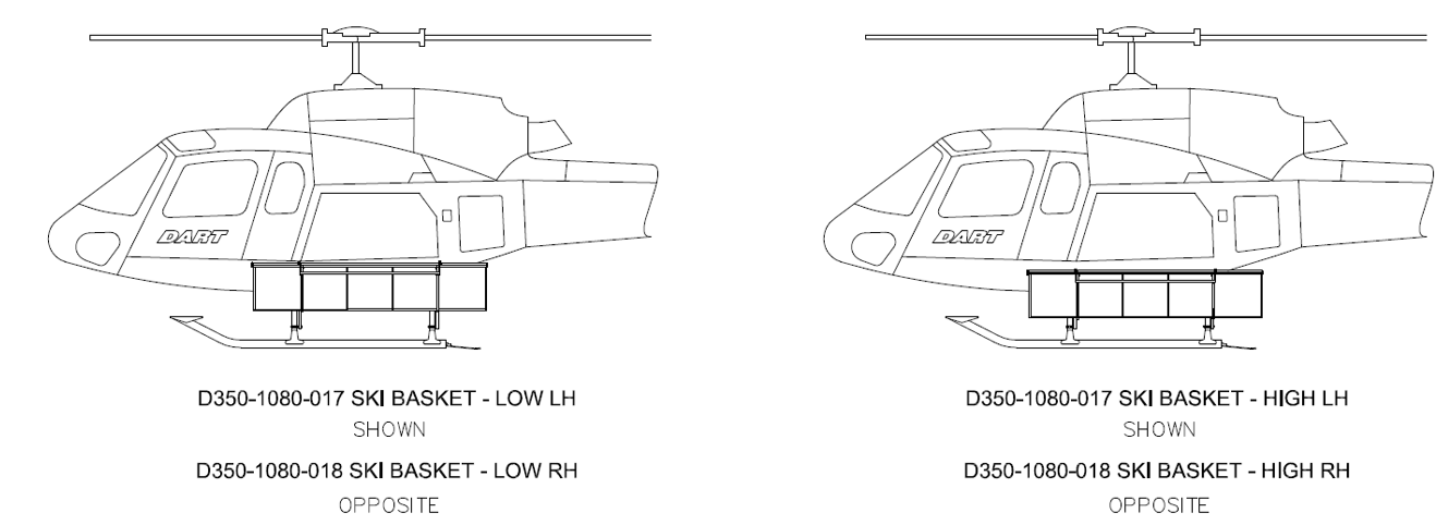 AS350 Ski Basket Installation, LH