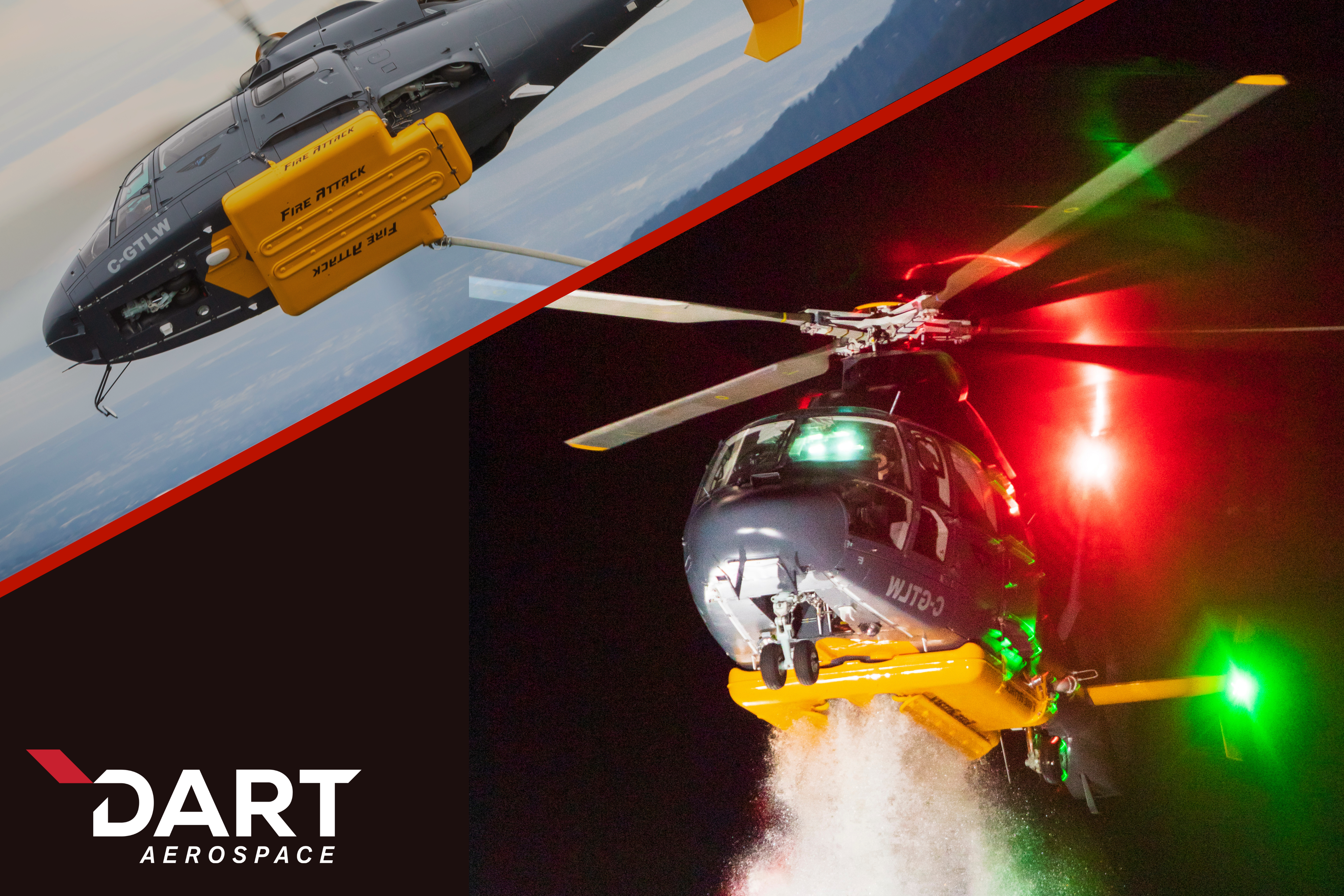 DART Aerospace receives Transport Canada Approval for Night Hover Refill Operations with Talon Helicopters’ AS365 Fire Attack System